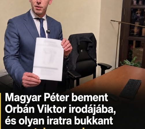 Magyar Péter bement Orbán Viktor irodájába, és olyan iratra bukkant az asztalon, amely nem maradt következmények nélkül