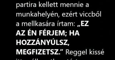 A férjem mellkasára írt üzenetből döbbenetes felismerés lett